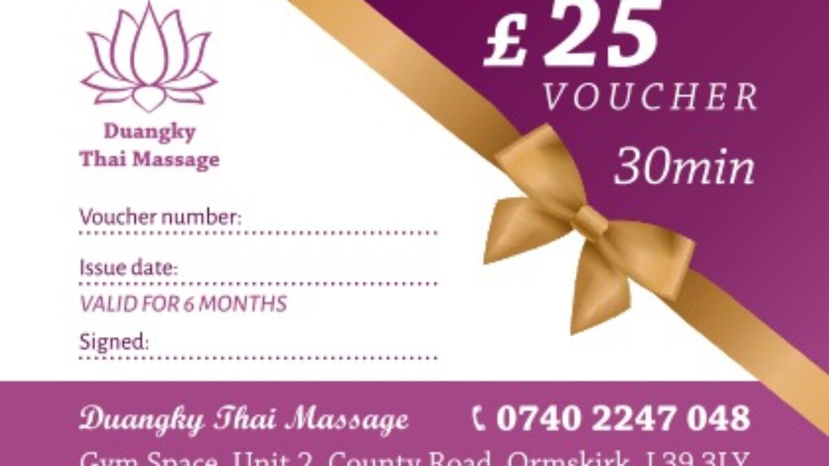 Gift Vouchers - Thai massage